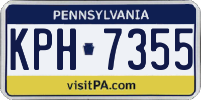 PA license plate KPH7355