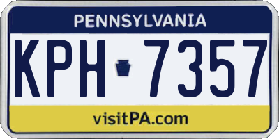 PA license plate KPH7357