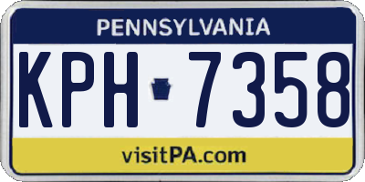 PA license plate KPH7358