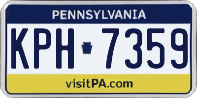 PA license plate KPH7359