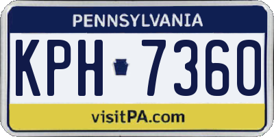 PA license plate KPH7360