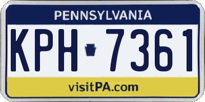 PA license plate KPH7361