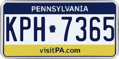 PA license plate KPH7365