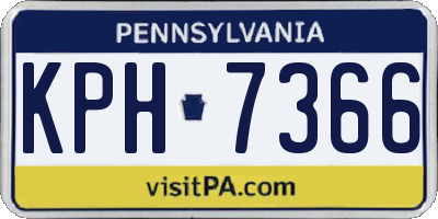 PA license plate KPH7366