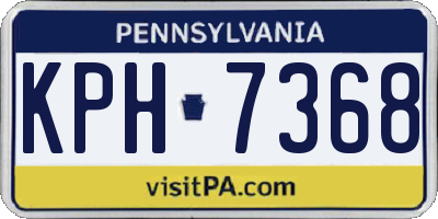 PA license plate KPH7368