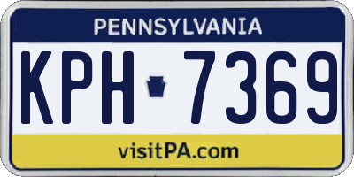 PA license plate KPH7369