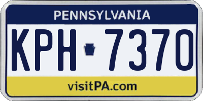 PA license plate KPH7370