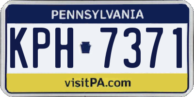 PA license plate KPH7371