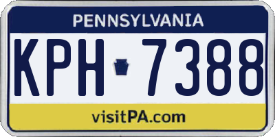 PA license plate KPH7388