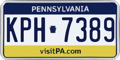 PA license plate KPH7389