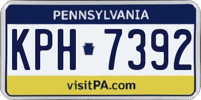 PA license plate KPH7392