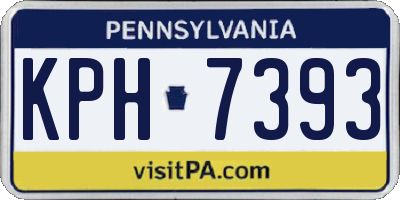 PA license plate KPH7393