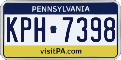 PA license plate KPH7398