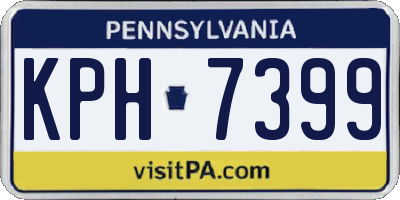 PA license plate KPH7399