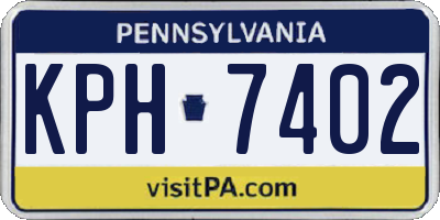 PA license plate KPH7402