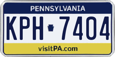PA license plate KPH7404