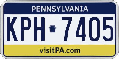 PA license plate KPH7405