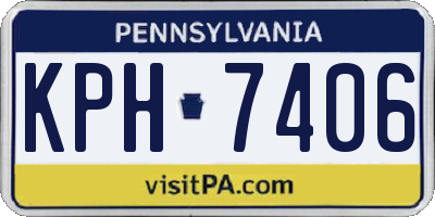 PA license plate KPH7406