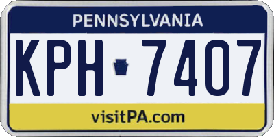 PA license plate KPH7407