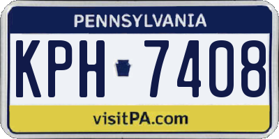 PA license plate KPH7408