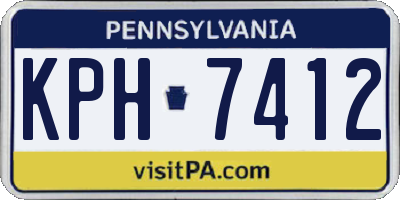 PA license plate KPH7412