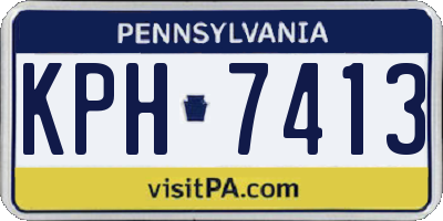PA license plate KPH7413