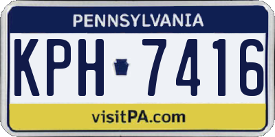 PA license plate KPH7416