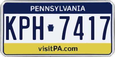 PA license plate KPH7417