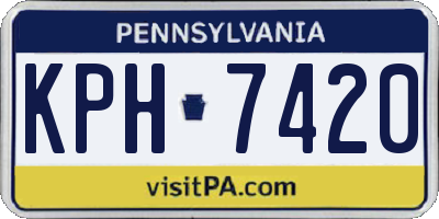 PA license plate KPH7420