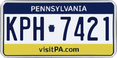 PA license plate KPH7421