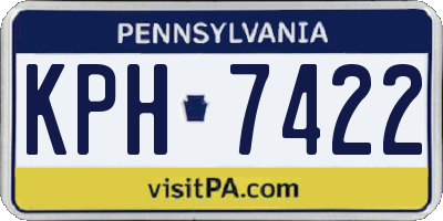 PA license plate KPH7422