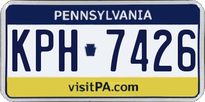 PA license plate KPH7426
