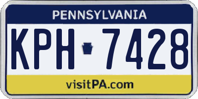 PA license plate KPH7428