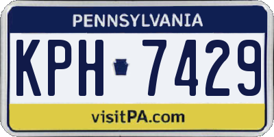 PA license plate KPH7429