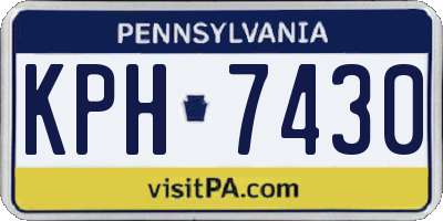 PA license plate KPH7430