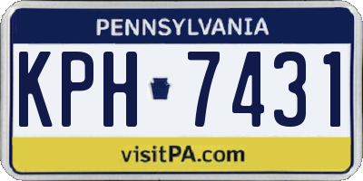PA license plate KPH7431
