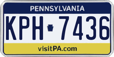 PA license plate KPH7436
