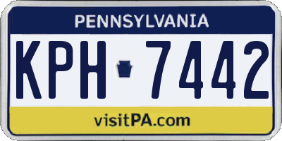 PA license plate KPH7442