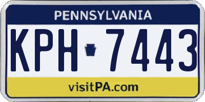 PA license plate KPH7443