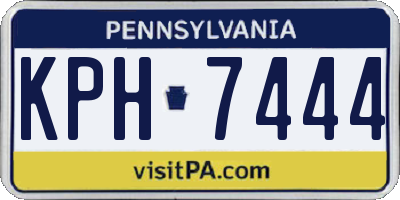 PA license plate KPH7444