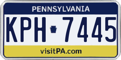 PA license plate KPH7445