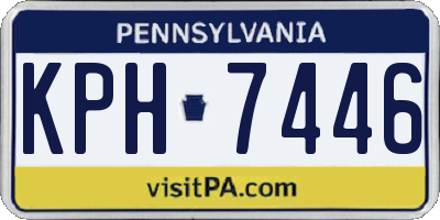 PA license plate KPH7446