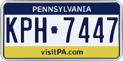 PA license plate KPH7447