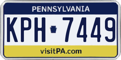 PA license plate KPH7449