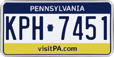 PA license plate KPH7451