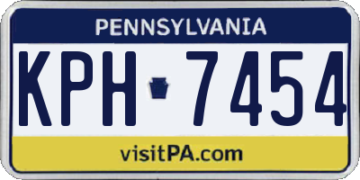 PA license plate KPH7454