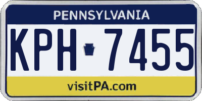 PA license plate KPH7455