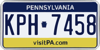 PA license plate KPH7458