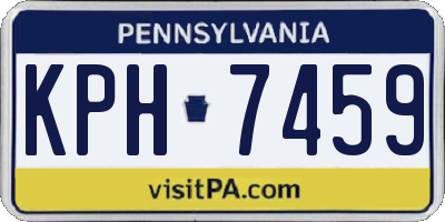 PA license plate KPH7459