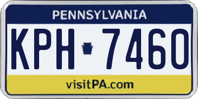 PA license plate KPH7460